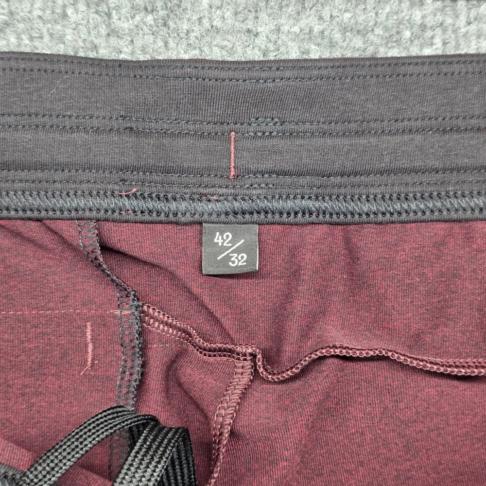 Public Rec All Day Every Day Joggers Burgundy Maroon Heather Mens 42/32 Stretch - Picture 7 of 12
